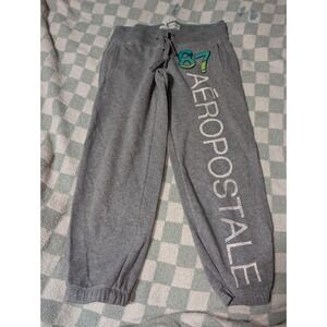 Y2K Aeropostale Gray Joggers Sweatpants 87 NY CA Size XS A2‎